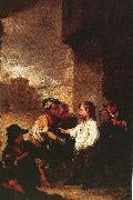 Bartolome Esteban Murillo homas of Villanueva dividing his clothes among beggar boys oil